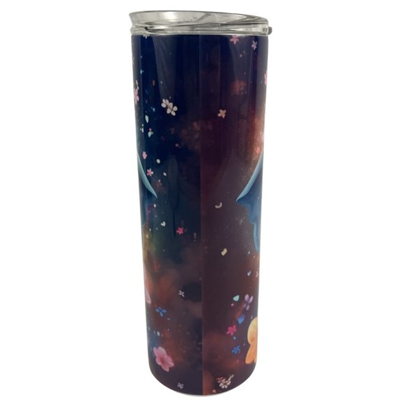 Skinny Tumbler 20oz Neon Elephant and Flowers Stainless-Steel Insulated - Picture 6 of 9